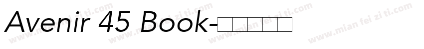 Avenir 45 Book字体转换